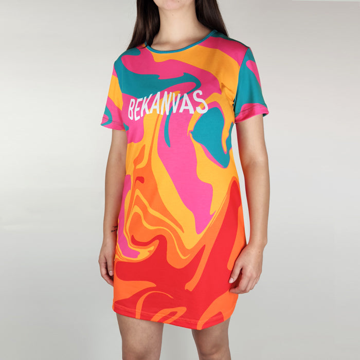 vestido ritmo vestido estampado