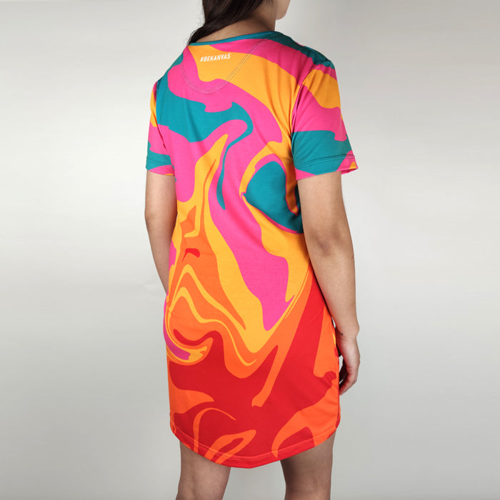 vestido ritmo vestido estampado